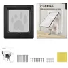 Cat Carriers Door For Exterior Wall Inner Frame Flap Dog 4-Way Locks All-Weather Insulated Doors Easy To Install