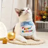 Hundkläder Pet Party Bib Saliv Handduk Klä upp katt och födelsedagspresent Kaka Dekorera halsduk Skötsel Mascotas Perros Accesorios