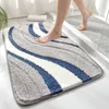 Tapetes de banho Nim flocado tapete de banheiro absorvente de secagem rápida antiderrapante fácil de limpar macio espessado banheira lateral tapete fofo