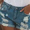 Summer Vintage Faded and Distressed Ripped Jean Shorts with Pockets Large Size Woman Casual Hole Short Denim S-XXXL240401