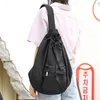 Evening Bags Drop Shopper College Style Bucket Bag Simple Fashion Drawstring Shoulder Casual Forest Art Nylon Messenger