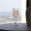 ワイングラスカップホーン透明ガラスゴブレット大きなオープニング赤いエンボスシャンシャンヌクールドリンクカクテル