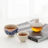 Чайные наборы Fubaiyi Quick Cup Grasswood Gresswood Grey Travel Tea Tea Set One Pot. Две чашки на открытом воздухе