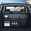 Bilarrangör Hög kapacitet Justerbar lagringsbox Backseat 5 Bag Trunk Multi-Use Pu tillbaka med