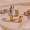 Серьги-гвоздики Miranda, минималистичные золотые, серебряные, двухцветные, из нержавеющей стали, толстые, очаровательные, без потускнения, модные, темпераментные