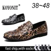 Skor varumärke mens leopard klänning patent läder designer mode bröllop netto loafers män italiensk stil male oxford skor glider