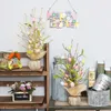 Fleurs décoratives de pâques, fleurs artificielles, ornements de maison, arbre lumineux, décorations lumineuses LED