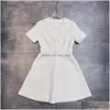 Basic Casual Dresses 2024 Early Spring Collection Age Reducing Bow Fishtail Large Swing Short Sleeve Dress Drop Delivery Apparel W Dh5Rq