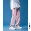 Mens Jeans Street Dance Hip Hop Men Clothing Loose Straight Pink Blue Black Fashion Casual Baggy Denim Cargo Pants Trousers Drop Deliv Dhy4L