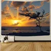 Tapestries Beautiful Sky Nature Tapestry Wall Decoration Dreamy Night Tree Blue Forest Carpet Home Background Pad