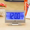 Tischuhren LCD Digital Wecker Temperatur Datum Anzeige Desktop Spiegel Home Dekoration Sprachsteuerung ohne Batterie