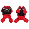 Dog Apparel Puppy Jumpsuit Super Soft Button Closure Windproof Dogs Winter Sweater Christmas Pet Clothing Ropa Para Perros