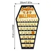 Decorazione per feste Spettrale Halloween Vacanze dell'Avvento Ornamento in legno per decorazioni da scrivania e tavolo Bomboniera mobile per il conto alla rovescia