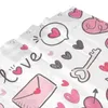 Douchegordijnen Roze Valentijnsdag Gordijn 72x72in Met Haken DIY Patroon Lover's Gift