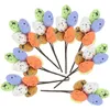 Decorative Flowers 8 Pcs Easter Egg Cuttings Eggs Decor Spotted Branches DIY Decoration For Office Realistic Tree Adornment Plastic Colored