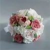 Fiori nuziali SESTHFAR Bouquet da sposa rosa Mariage Rose Brides Decorazione floreale Forniture di peonia artificiale