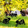 Garden Decorations 4Pcs Statue Decor Acrylic Easter Animal Art Lawn Decoration Aesthetic Weatherproof For Outdoor Patio