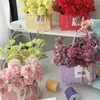 Gift Wrap 10pcs Colored Waterproof Kraft Paper Handbag Handheld Snack Bouquet Handbags Festival Flower Packaging