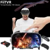 Dispositivos 3F VR Óculos Virtual Reality Box Google Cardboard 3D Vídeo Estéreo Mic Headset Capacete para 4.76.4 "Jogo de telefone GamePad opcional