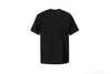 Designer B Family 23 New Email Style Black Background White Print Pure Cotton Ribbed Collar Casual Loose Unisex T-shirt Q5QT