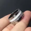 Diseño original de lujo de plata de ley 925 - Anillo de gama alta Baolong - Anillo giratorio de cerámica - Marca de moda - Anillo de pareja de envío gratis con caja