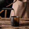 Fubry spodki 200 ml japońskiego herbaty Ceramiczne kubki do kawy piwo whisky szklane naczynia napoje latte