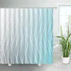 Shower Curtains Creative Ombre White Line Geometric Bath Curtain Blue Purple Modern Minimalist Fabric Print Bathroom Decor Sets