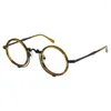 Lunettes de soleil Cadres Designer Marque Niche Lunettes rondes Cadre pour homme Vintage Bronze Hiver 2024 Artisanat Alliage Lunettes Femme