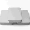 Bouteilles de stockage 4 pièces Mini boîtes en fer blanc boîtes à bonbons portables conteneurs emballage pour cadeaux artisanaux (couvercle plat argent)