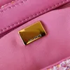 9A Designer Bag Cotton Twill Soft Wool with Gold Metal Vintage Handbag 19cm Classic Size Women's Clutch with Box