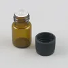 Garrafas de armazenamento 100 x 2ml recarregável vazio âmbar mini garrafa de óleo essencial de vidro 2cc marrom amostras frascos tampa redutora de orifício