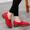 Fitness Schoenen Lente Vrouwen PU Leer Brogue Vrouwelijke Slip Op Elastische Band Dikke Lage Hakken Loafers Dames Mode Casual Footwearsr