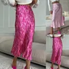 Jupes pour femmes jupe mi-longue imprimée française pour femmes, mi-longue à la mode, queue de poisson, ligne A en Satin avec fente