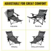 Camp Furniture Cam Chairs Folding Chair Lounge 330 Lbs Capacity W/ Footrest Mesh Cup Holder Storage Bag Drop Delivery Sports Outdoors Otcjx