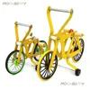 Andra fågelförsörjningar Toys 1st Intelligence Training Props Yellow Bicycle Toy Parrot Education Table Top Trick Prop for PA HomeForavor DHL1C