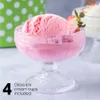 Euro Cuisine Crème Glacée, Yaourt Fait Maison et Glace Molle pour Enfant, Équipée de 4 Tasses en Verre - Bol Congelé Double Isolation, Palette Agitateur, Couvercle