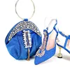 Chaussures habillées Doershow couleur bleue italienne avec sacs assortis femmes africaines et ensemble pour la sandale d'été de fête de bal!HRT1-34