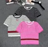 مصممة للنساء المحببة العلامة التجارية من T-Shirt T-Shirt Sweater Eversize Sweater قصيرة الأكمام القصيرة القصيرة