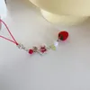 Porte-clés Belle Fraise Porte-clés Téléphone Pendentif Unique Sac Charme Pour