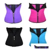 Cintura Apoio Látex Trainer Corset Zipper Cincher Emagrecimento Barriga Cinto Tummy Trimmer Shaper Mulheres Controle Bainha Cinto Cinta Preto Dro Ot5Zi