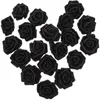 Flores decorativas 100 pcs casamento artificial rosa noiva decoração de mesa rosas pretas rosa em massa