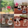 مزهريات 2 PCS Plant Plant Pott Angel Glass Vase ترتيب زهرة طويل لأواني الديكور المركزية