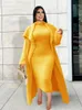 Wmstar Plus Size Damenbekleidung, Kleidersets, 2-teilige Outfits, Kleider und Strickjacke, passender Anzug, Großhandel, Drop mit Gürtel 240320