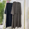 2024 primavera roupas étnicas mulheres muçulmanas moda caftan abaya robe elegante oriente médio turquia dubai cor sólida cardigan