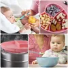 Pratos talheres tigela de sucção pratos de alimentação do bebê grade dividida louça rosa coração em forma de compartimento infantil