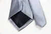 Bow Ties Classic Plaid Grey Silver Tie Jacquard Woven Silk 8cm pour hommes pour hommes Business Mariage Party Forme