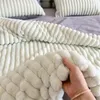 Bettwäsche-Sets Set Tröster Vierteiliges Korallenvlies Milch Einfarbig Blatt Bettbezug Kissenbezug Winter Warme Heimtextilien