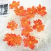 LED -strängar 20ft 40LEDS Fairy String Lights Halloween Maple Leaf Formed Hanging Warm White Waterproof Battery Decorative Lighting YQ240401