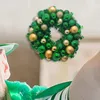 Decorative Flowers Front Door Hanging Wreath ST Patricks Day Decor Durable Simple Ornament 14 Inch For Porch Celebration Home Farmhouse Wall