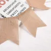 Jute Burlap Bunting Rustic Just ożenił się pana pana ślubnego Banner Garland Party Flags Candy Bar Decoration